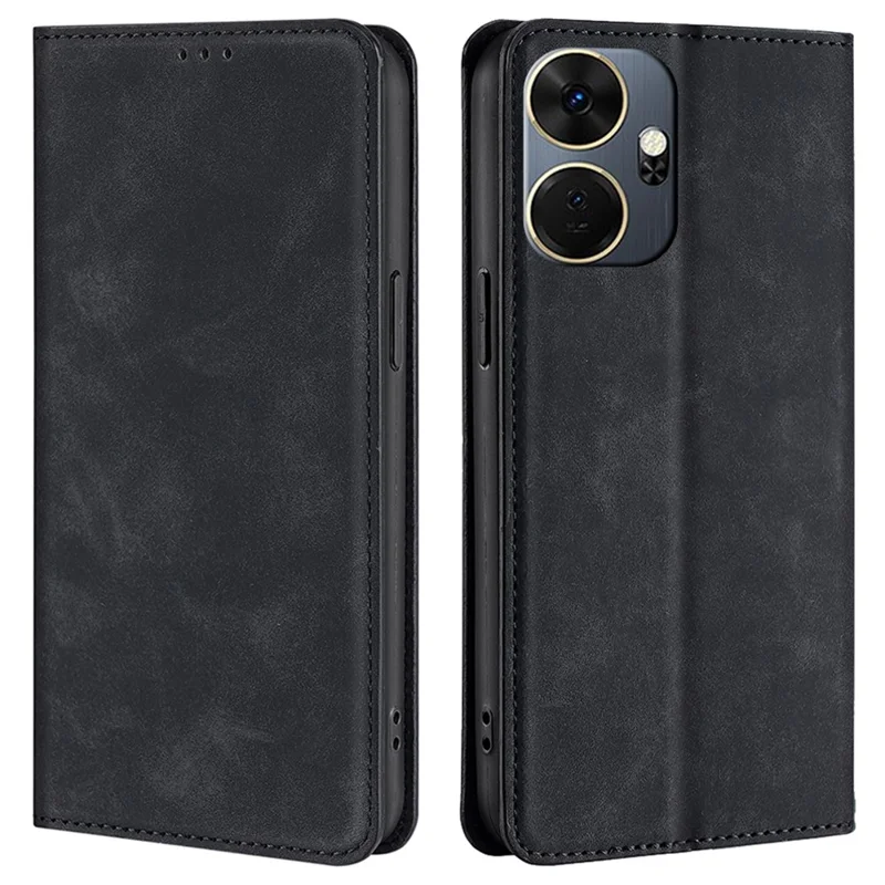 For itel P55+ Wholesale Phone Case PU Leather Shockproof Cover - Black