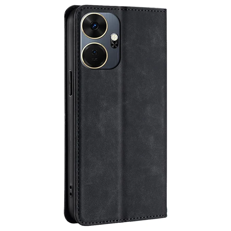 For itel P55+ Wholesale Phone Case PU Leather Shockproof Cover - Black