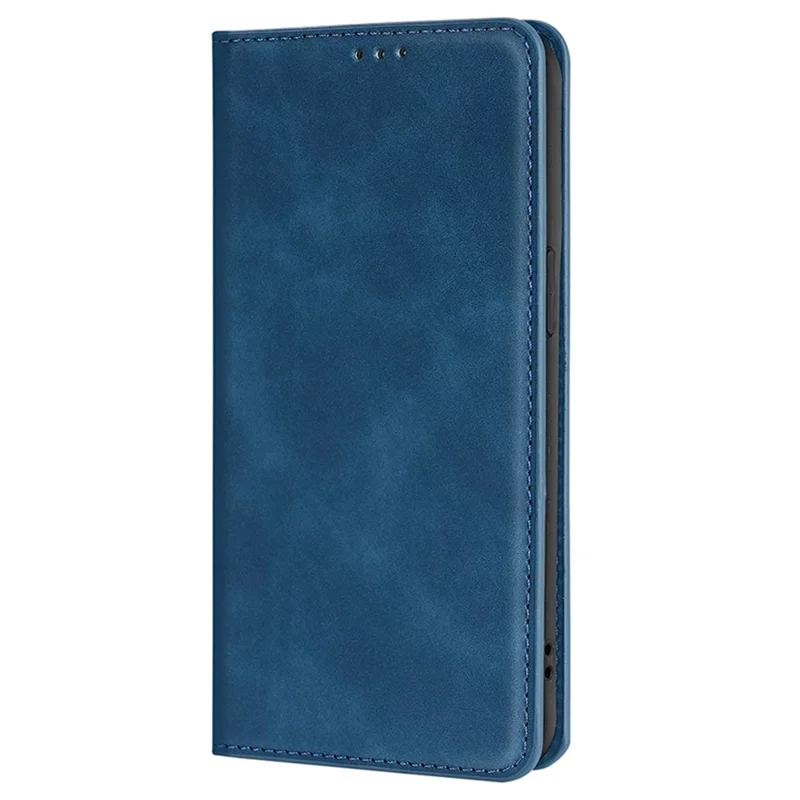 For itel RS4 4G Case with Card Holder PU Leather Soft Skin-Touch Phone Cover - Blue