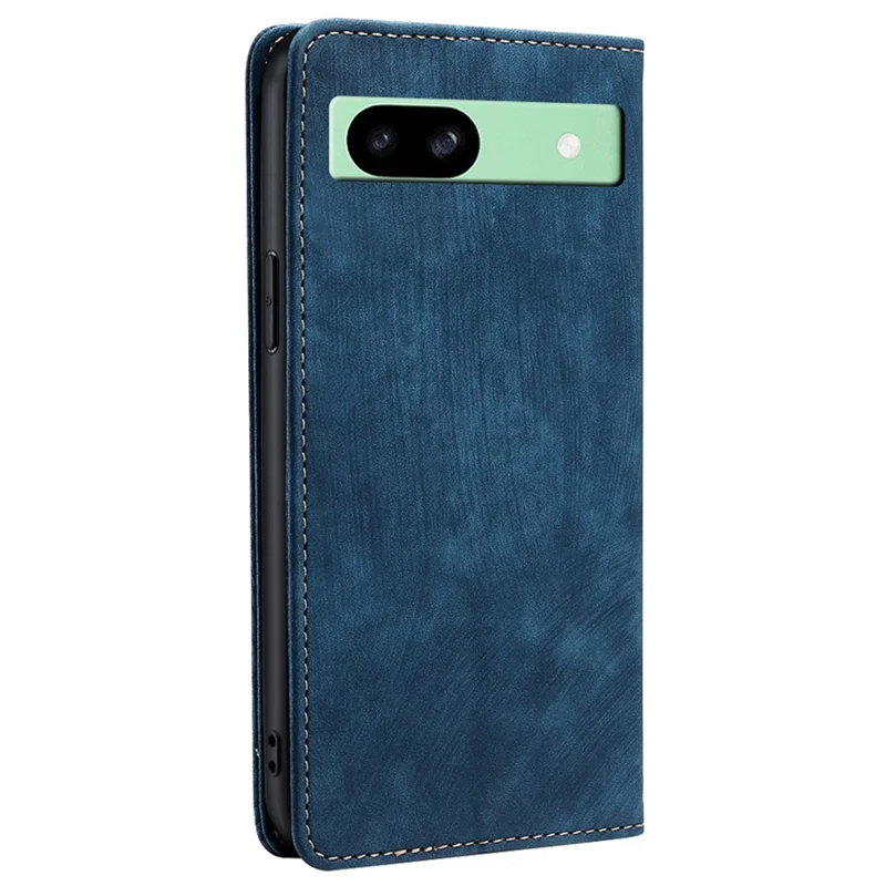 For Google Pixel 8a Wallet Case RFID Blocking Stand Leather Phone Cover - Blue