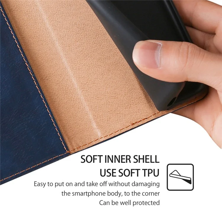 For Infinix Note 40 Pro 4G Case Anti-Scratch PU Leather Magnetic Closing Cell Phone Cover - Blue