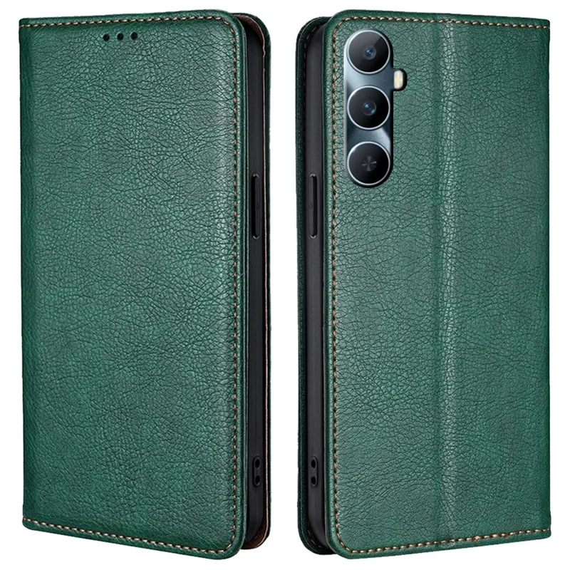 Per Realme C65 4G Custodia in Pelle Portafoglio con Chiusura Magnetica Antiscivolo Accessori per Telefono Distributori - Verde