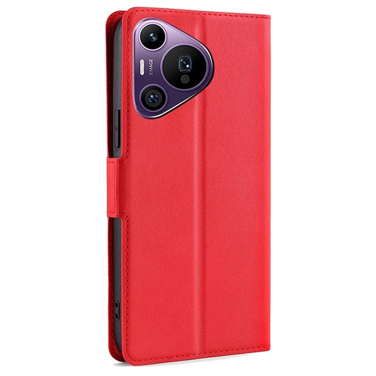 For Huawei Pura 70 Pro / 70 Pro+ Case PU Leather Ultra-Thin Shockproof Wallet Phone Cover - Red