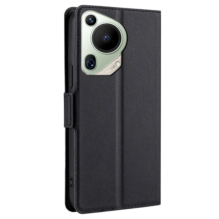 Para Huawei Pura 70 Ultra Cover Ultra Thin Leather Card Slots Magnetic Phone Case - Preto