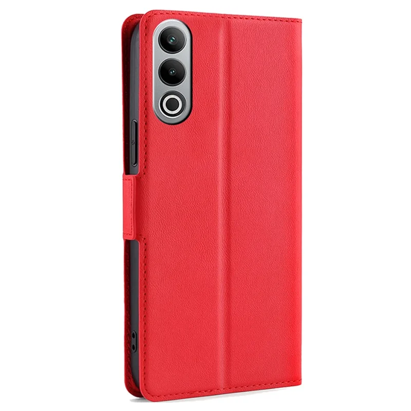 For OnePlus Nord CE4 5G Case Card Slots PU Leather Stand Flip Phone Cover - Red