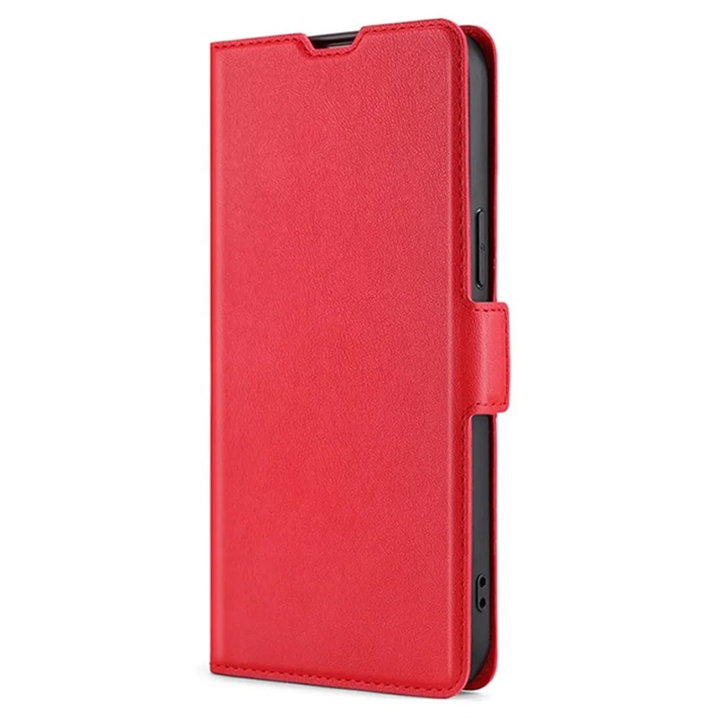 For Xiaomi Redmi A3 4G / Poco C61 4G Case Card Slots PU Leather Stand Phone Cover - Red