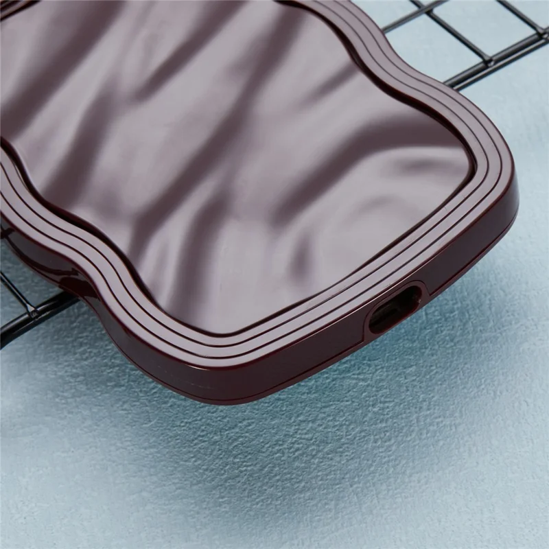 WT Series for iPhone 12 / 12 Pro Case Wavy Edge Shockproof TPU+PC Phone Cover - Wine Red