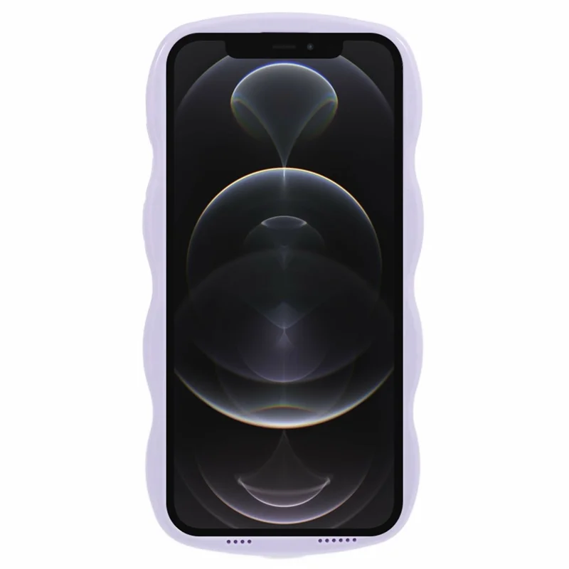 WT Series for iPhone 12 / 12 Pro Case Wavy Edge Shockproof TPU+PC Phone Cover - Purple
