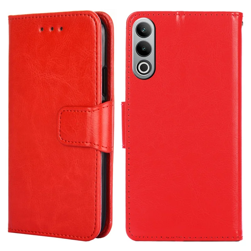 For OnePlus Nord CE4 5G Case Leather Wallet Stand Cover Phone Accessories Distributors - Red