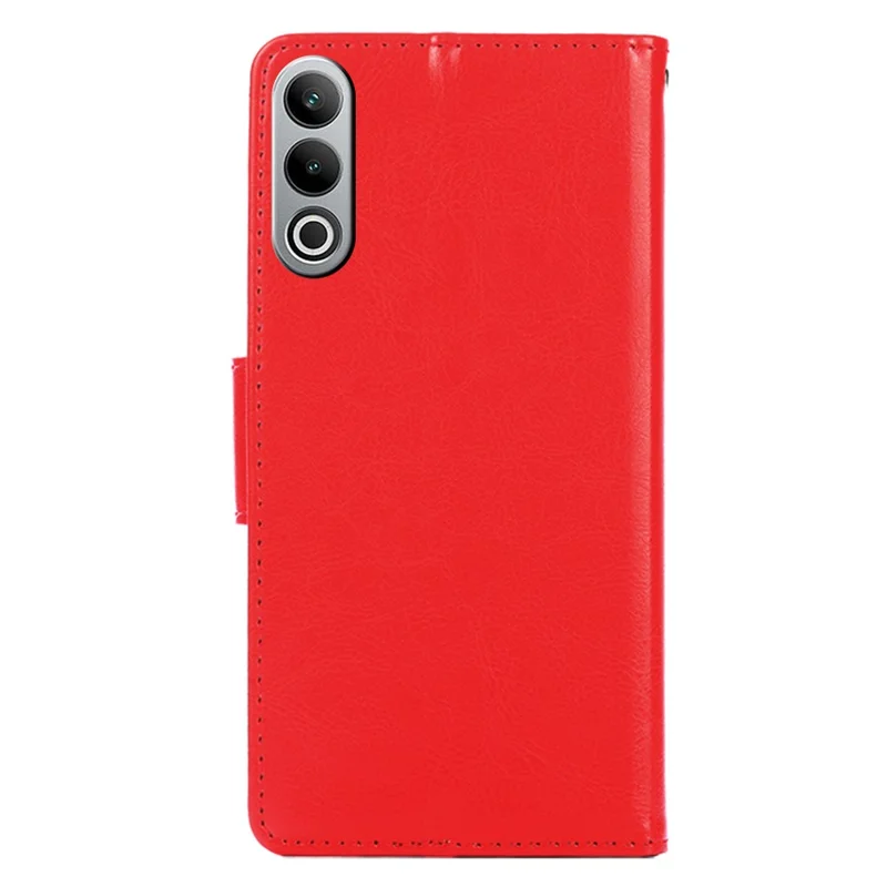 For OnePlus Nord CE4 5G Case Leather Wallet Stand Cover Phone Accessories Distributors - Red