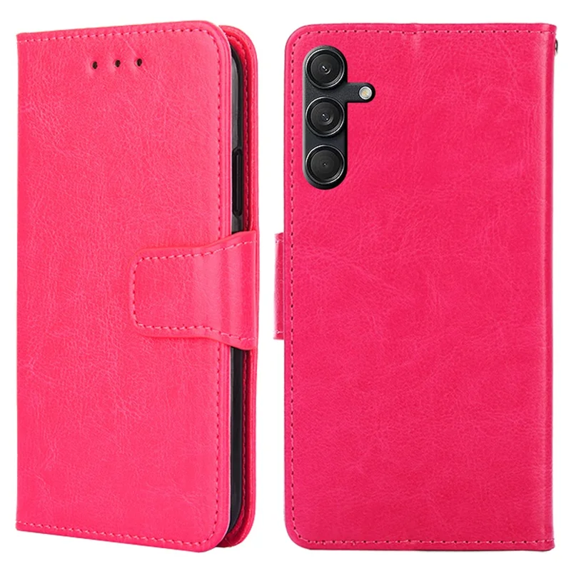 For Samsung Galaxy M55 5G / C55 5G / F55 5G Case Stand Cover Leather Wallet Phone Accessories Distributors - Rose
