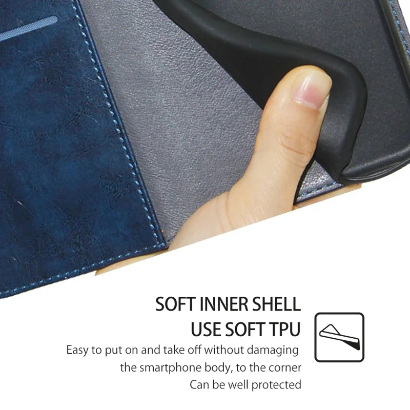 For Google Pixel 8a Geometric Splicing Case Leather Wallet Stand Phone Cover - Blue