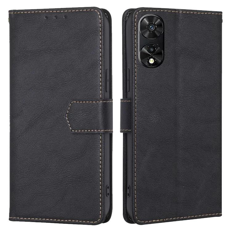 For TCL 505 RFID Blocking Leather Cover with Wallet Cell Phone Accessories Wholesale - Black