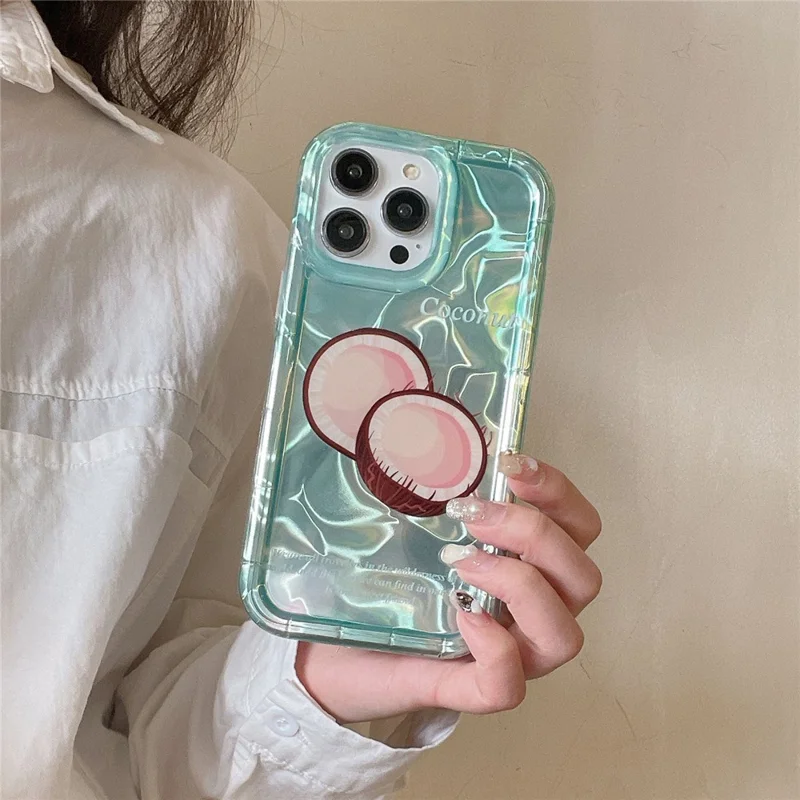 IMD Phone Case for iPhone 15 Pro Max Wholesale Mobile Accessories Silicone+PC Phone Cover - Coconut
