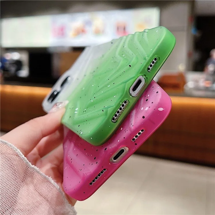 Per iPhone 14 Pro Max Star Decor Mobile Phone Case Gradient Color Slim-Fit TPU Phone Shell - Orange