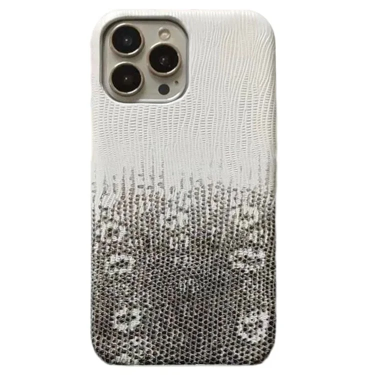 Für das iPhone 14 Pro Phone Cover Gradient Color PU Leder+PC Anti-Drop Phone Case - Weiß