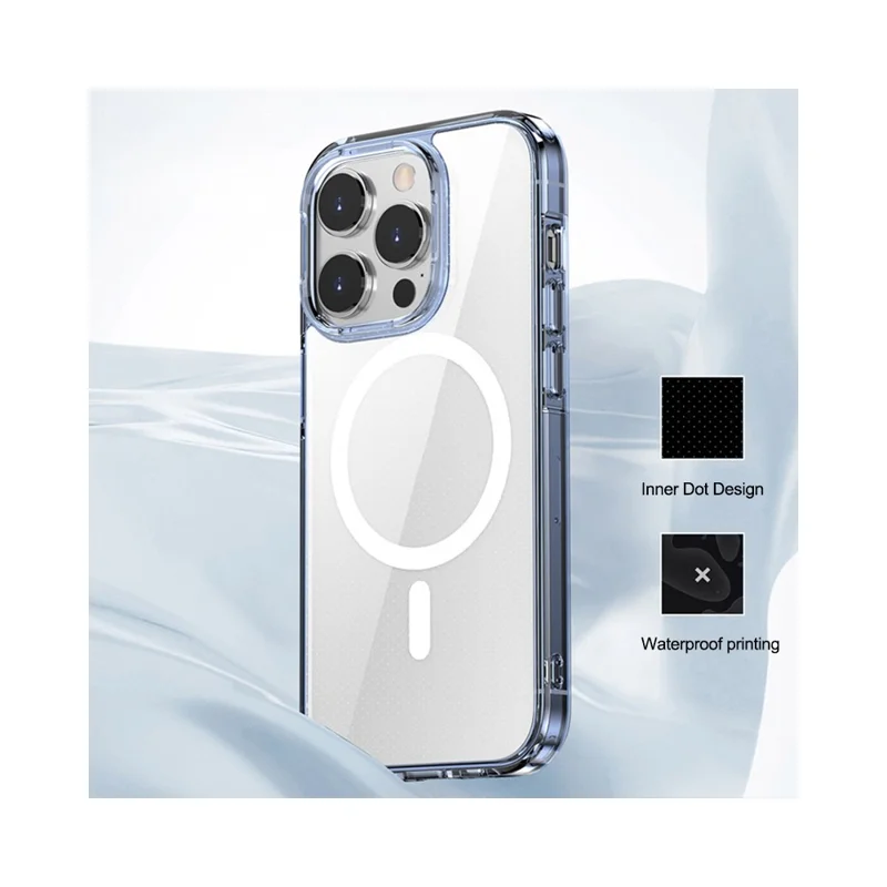 MOCOLO K28 For iPhone 15 Pro Max Case Compatible with MagSafe PC + TPU Clear Back Cover (MOQ: 100) - Purple