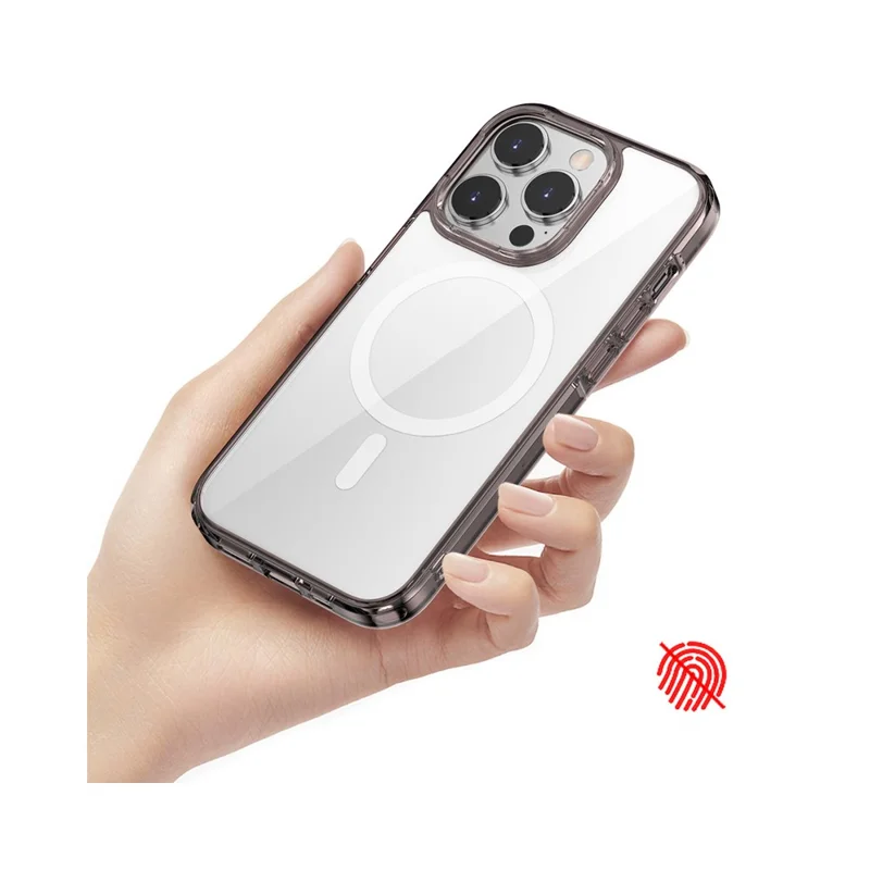 MOCOLO K28 For iPhone 15 Pro Max Case Compatible with MagSafe PC + TPU Clear Back Cover (MOQ: 100) - Purple