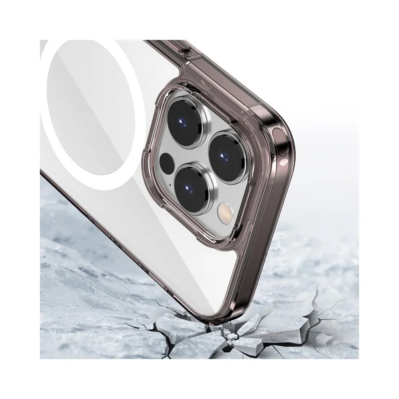 MOCOLO K28 For iPhone 15 Pro Max Case Compatible with MagSafe PC + TPU Clear Back Cover (MOQ: 100) - Purple