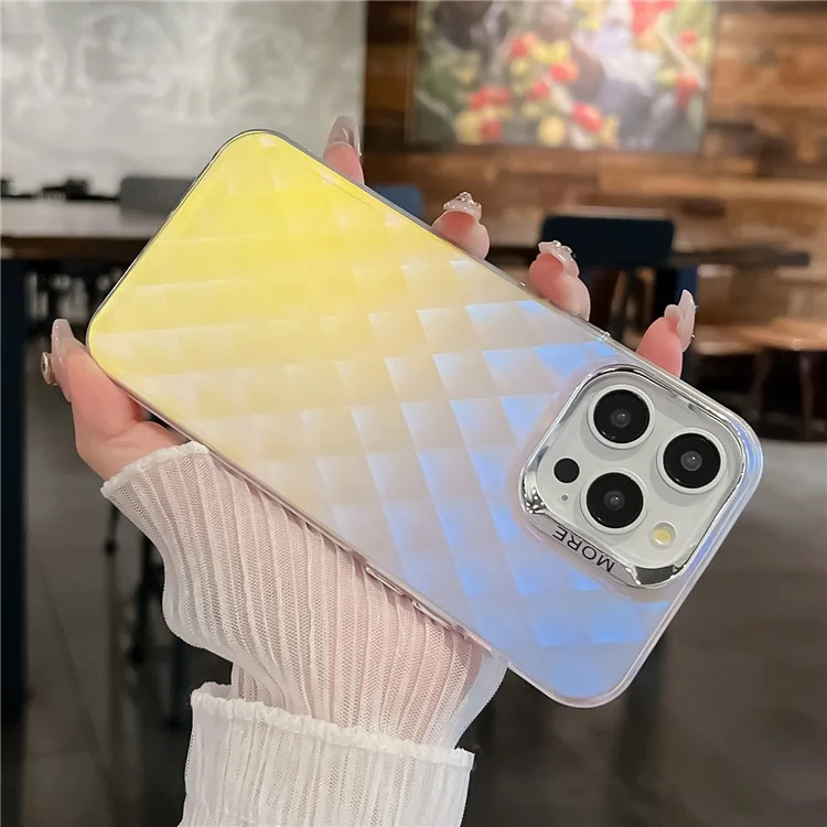 Phone Case for iPhone 15 Pro Wholesale Mobile Accessories IMD Laser Texture Silicone+PC Back Shell - AK5