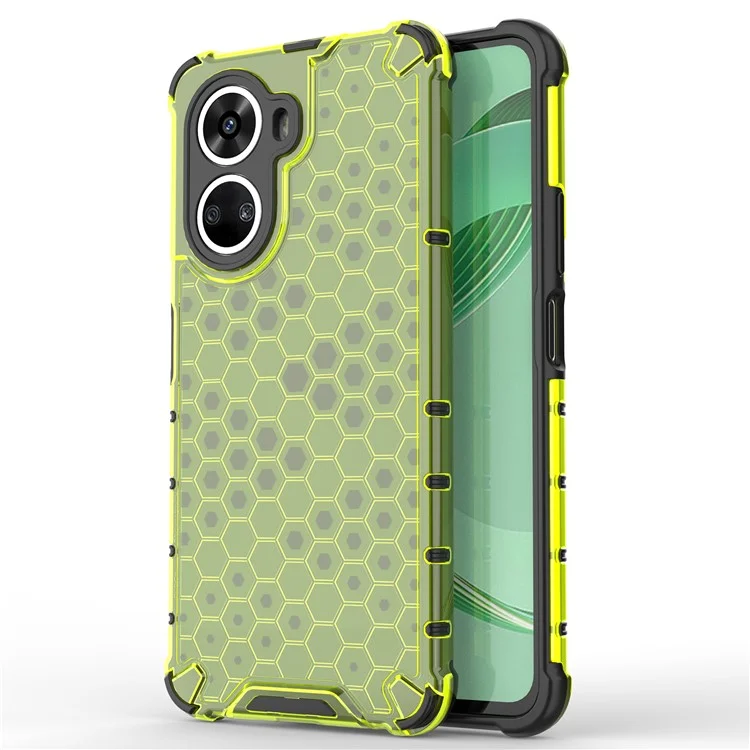 Für Huawei nova 12 SE 4G Honeycomb Case PC+TPU Cushioning Stoßfeste Handyhülle - Grün