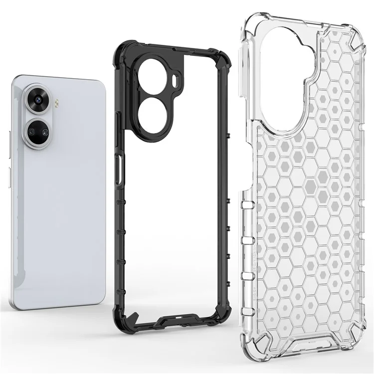 Für Huawei nova 12 SE 4G Honeycomb Case PC+TPU Cushioning Stoßfeste Handyhülle - Grün