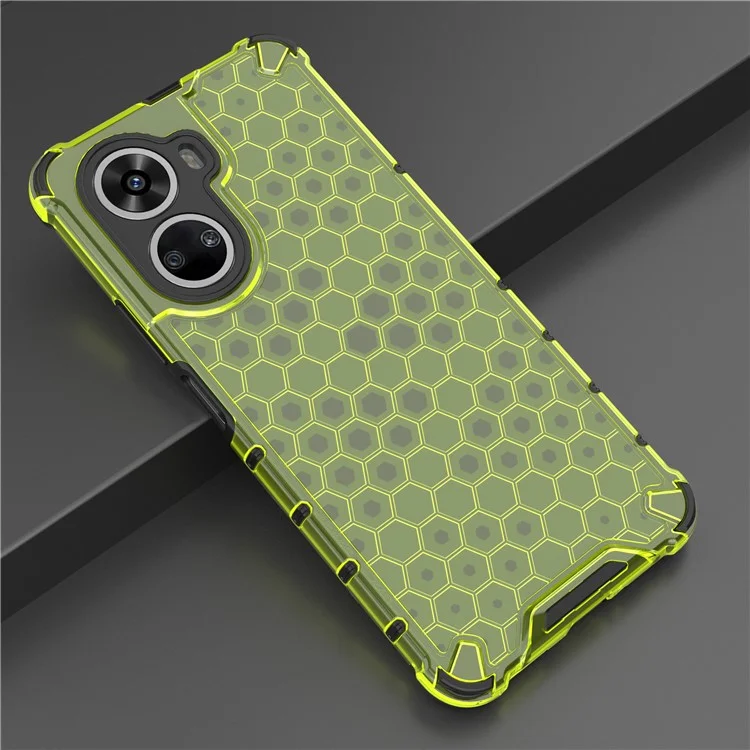 Für Huawei nova 12 SE 4G Honeycomb Case PC+TPU Cushioning Stoßfeste Handyhülle - Grün