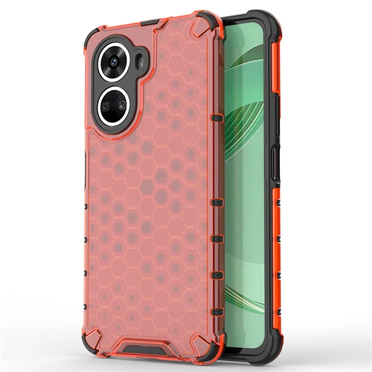 For Huawei nova 12 SE 4G Honeycomb Case PC+TPU Cushioning Shockproof Phone Cover - Red