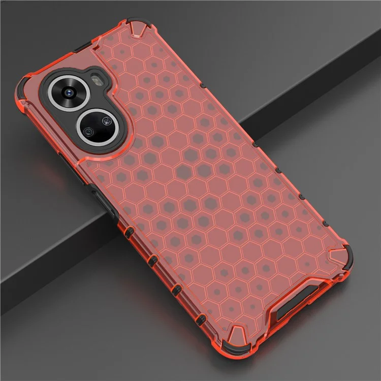 For Huawei nova 12 SE 4G Honeycomb Case PC+TPU Cushioning Shockproof Phone Cover - Red