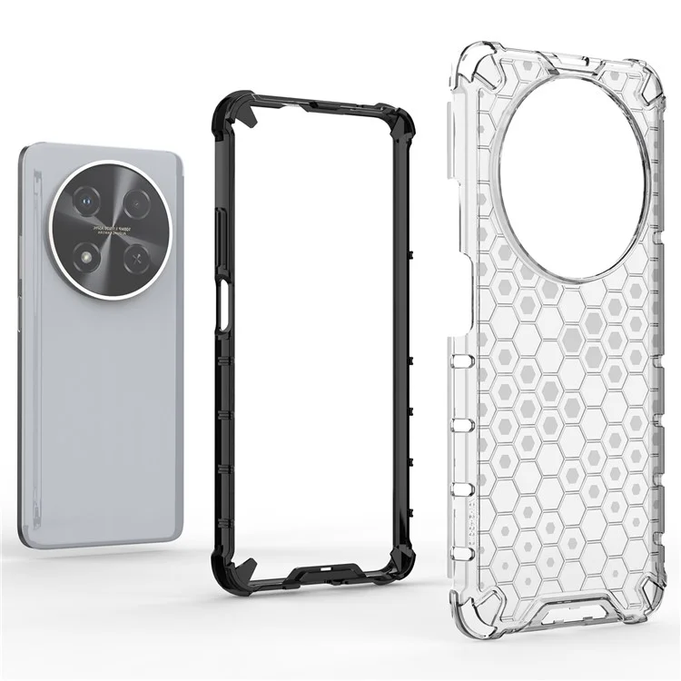 Para Huawei nova 12i 4G / Enjoy 70 Pro Case PC+TPU Desenho de Favo de Mel Proteção do Telefone Capa - Verde