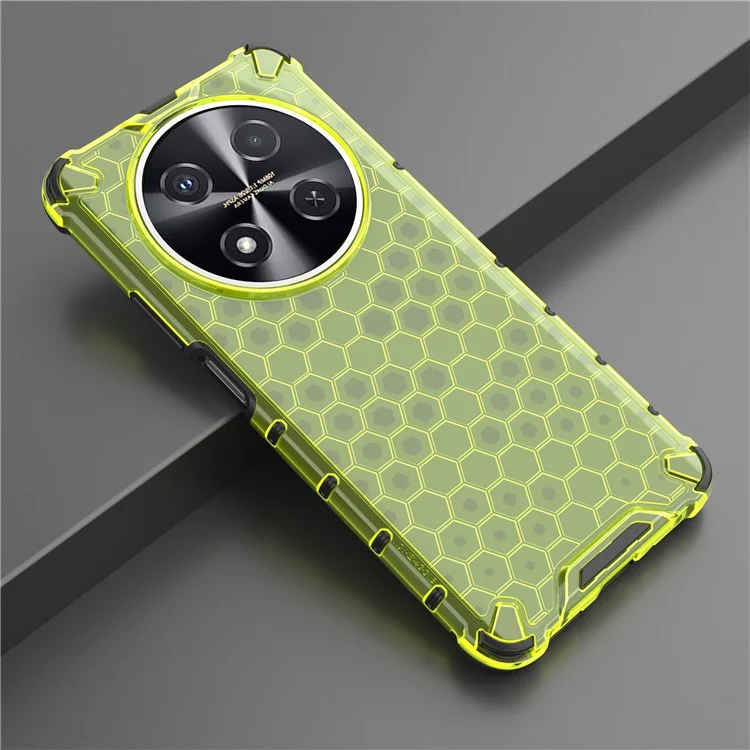 Para Huawei nova 12i 4G / Enjoy 70 Pro Case PC+TPU Desenho de Favo de Mel Proteção do Telefone Capa - Verde