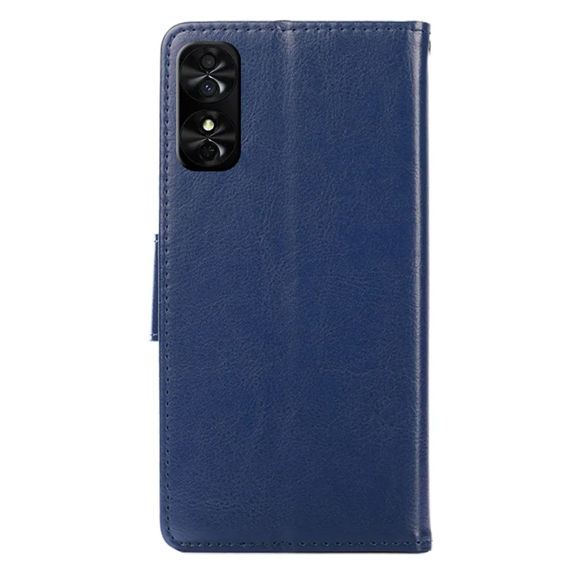 For TCL 50 SE Case PU Leather Magnetic Flip Shockproof Folio Phone Cover - Sapphire