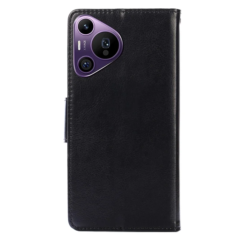 For Huawei Pura 70 Pro / 70 Pro+ Shockproof Case Magnetic Flip Folio Phone Leather Cover - Black