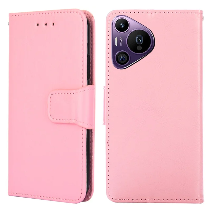 For Huawei Pura 70 Pro / 70 Pro+ Shockproof Case Magnetic Flip Folio Phone Leather Cover - Pink