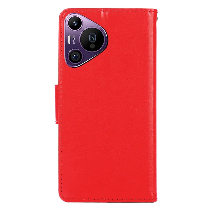 For Huawei Pura 70 Pro / 70 Pro+ Shockproof Case Magnetic Flip Folio Phone Leather Cover - Red