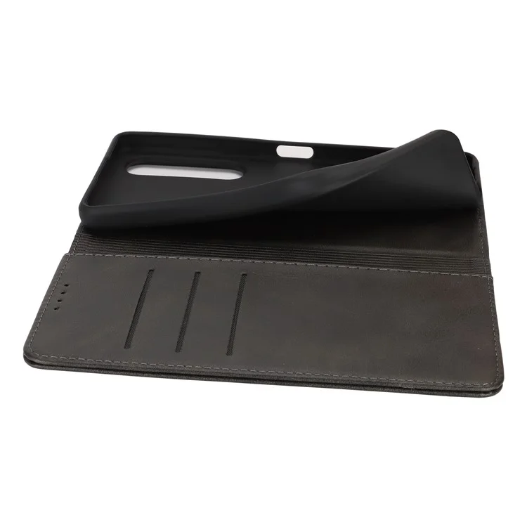 For Sony Xperia 1 VI Case PU Leather Wallet Stand Magnetic Closing Phone Cover - Black