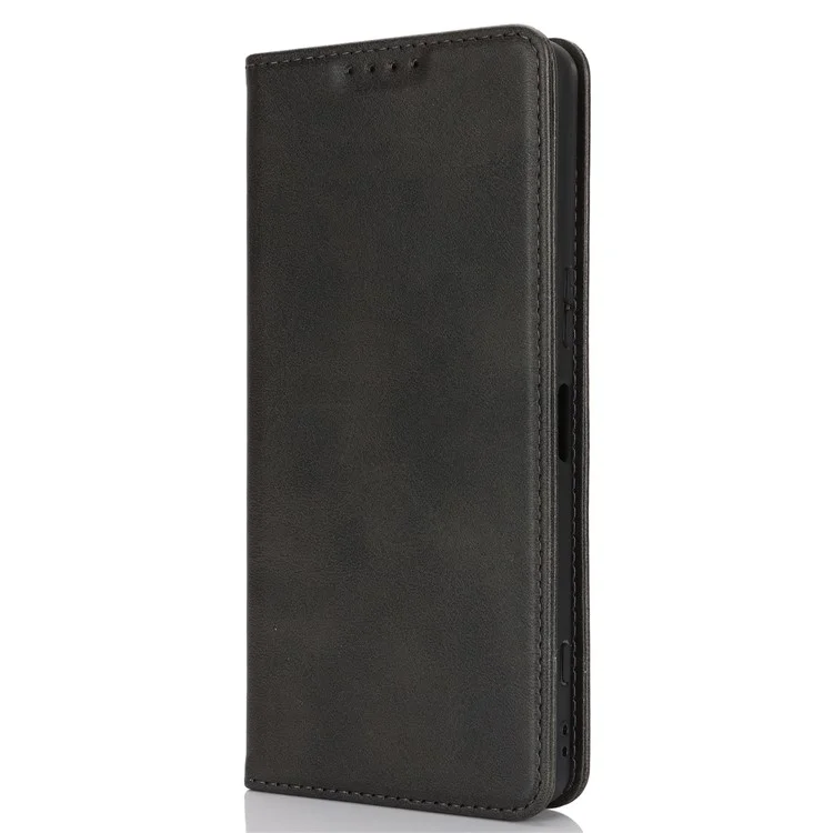 For Sony Xperia 1 VI Case PU Leather Wallet Stand Magnetic Closing Phone Cover - Black