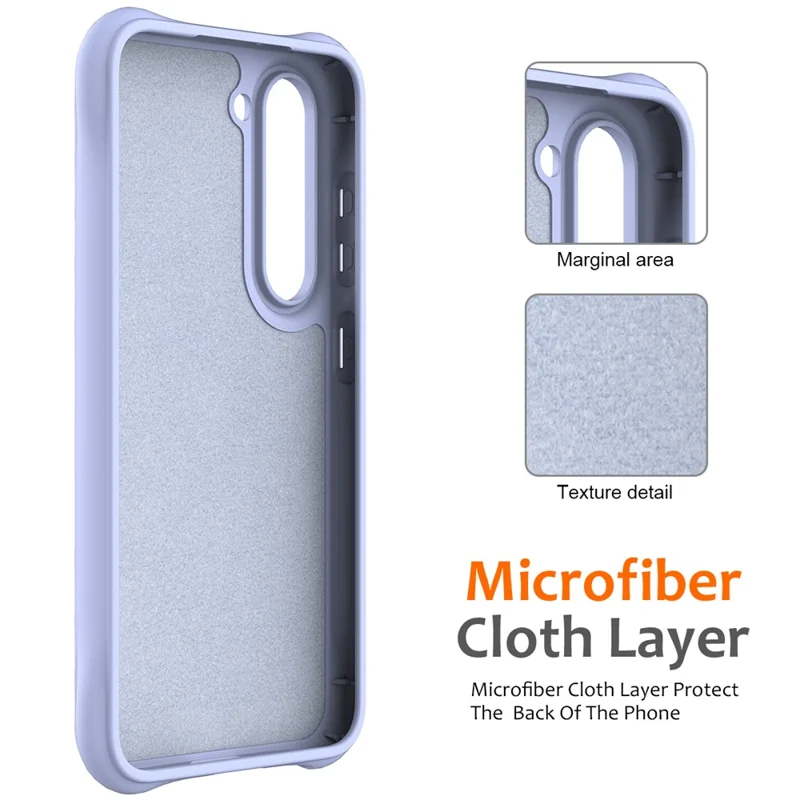 For Samsung Galaxy S23+ Magnetic Phone Case Ripple Texture Liquid Silicone Shockproof Cover - Purple