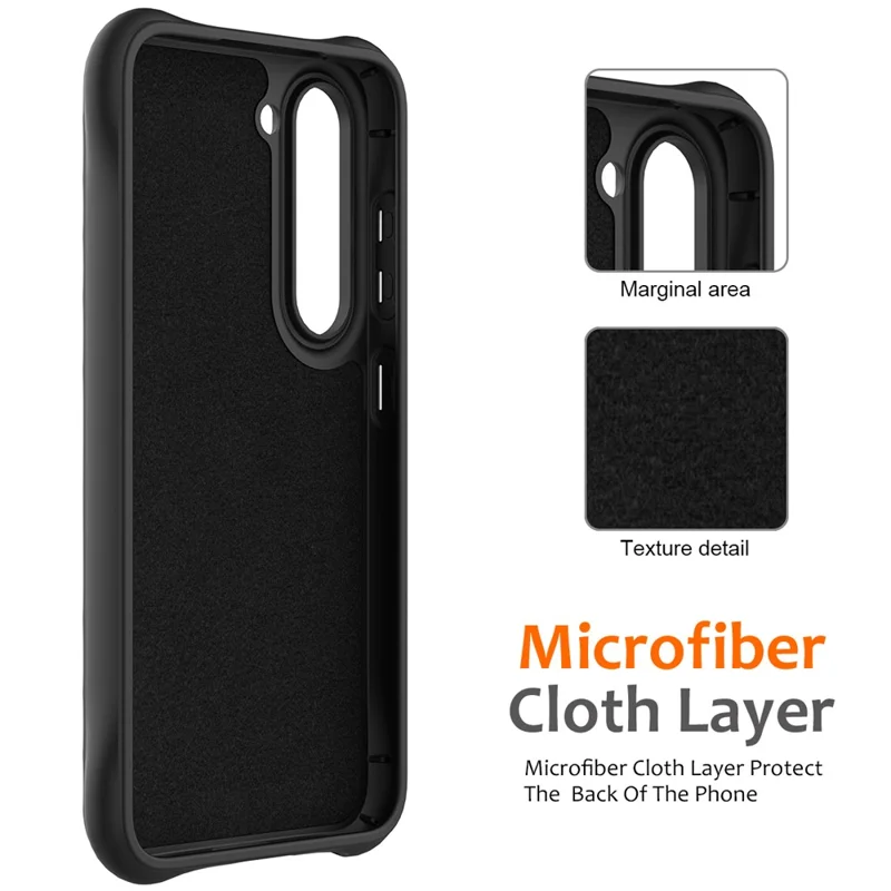 Magnetic Phone Case for Samsung Galaxy S23 Ripple Texture Liquid Silicone Cover - Black