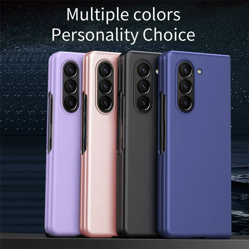 For Samsung Galaxy Z Fold6 5G Magnetic Case Skin-Touch Matte Hard PC Phone Cover - Black