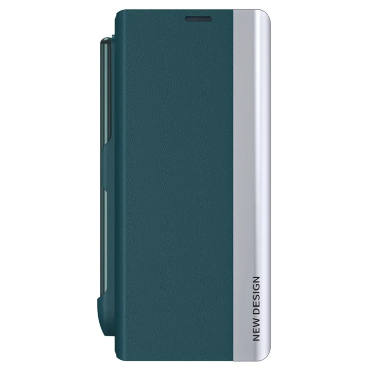 For Samsung Galaxy Z Fold6 5G Case Electroplating Pen Slot Phone Cover with Stylus - Green