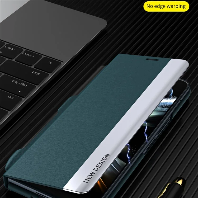 For Samsung Galaxy Z Fold6 5G Case Electroplating Pen Slot Phone Cover with Stylus - Green