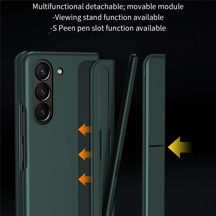 Pour étui Samsung Galaxy Z Fold6 5G Kickstand Hard PC Slim Phone Cover avec Stylus - Vert