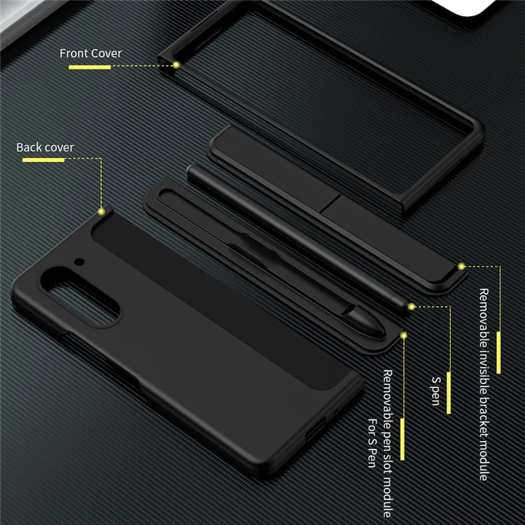 Pour étui Samsung Galaxy Z Fold6 5G Kickstand Hard PC Slim Phone Cover avec Stylus - Vert