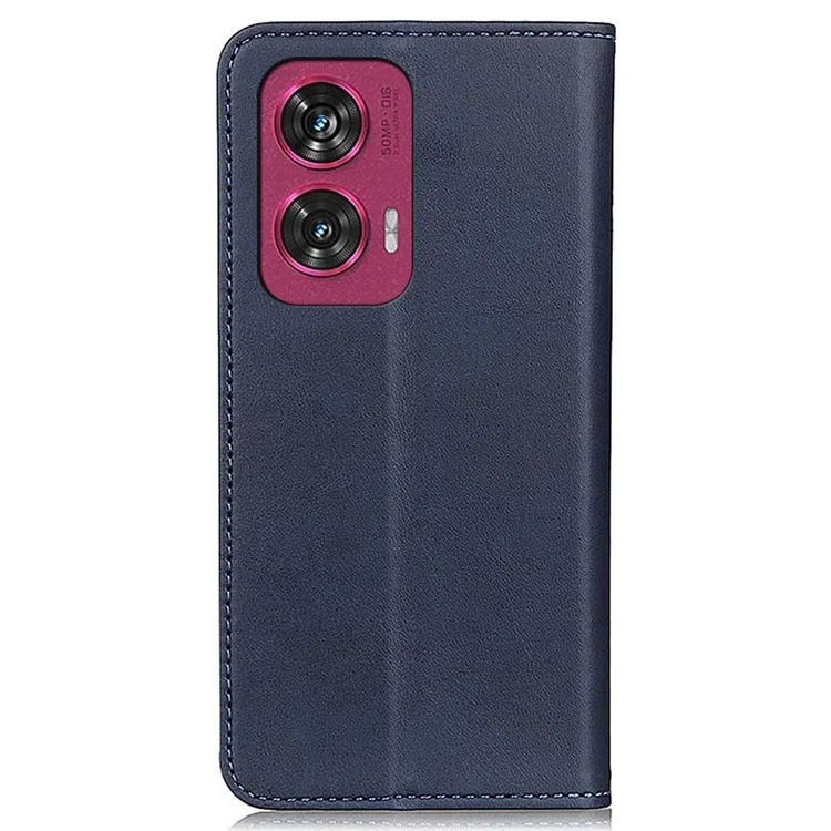 Für Motorola Edge 50 Fusion 5G Case Split Leather Wallet Phone Cover Magnetic Closing - Blau