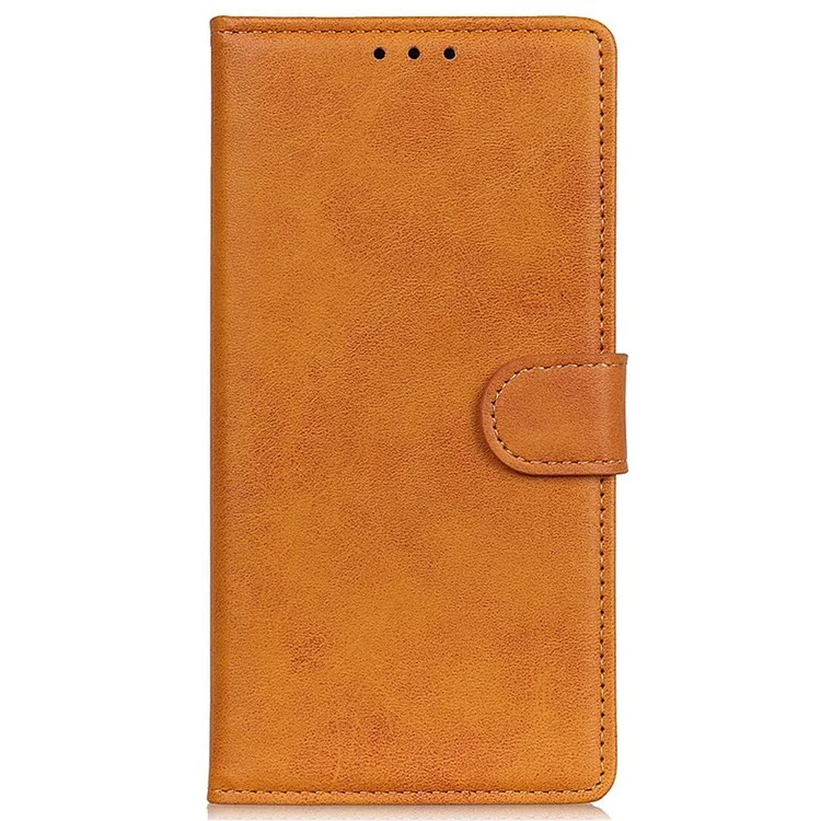 Para Motorola Edge 50 Fusion 5G Case Cowhide Texture Leather Wallet Phone Cover - Marrom