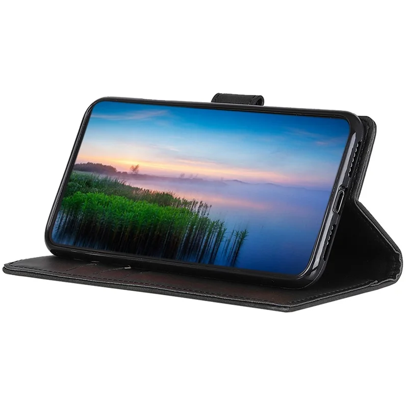 For Motorola Edge 50 Ultra 5G / Moto X50 Ultra 5G Case PU Leather Wallet Folio Flip Phone Cover - Black