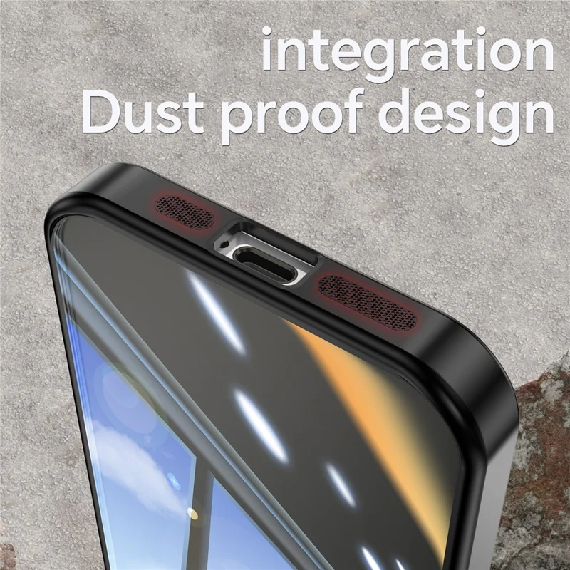 For iPhone 14 Pro Max Cellphone Cover TPU + Acrylic Shockproof Case with Lens Film - Black+Red