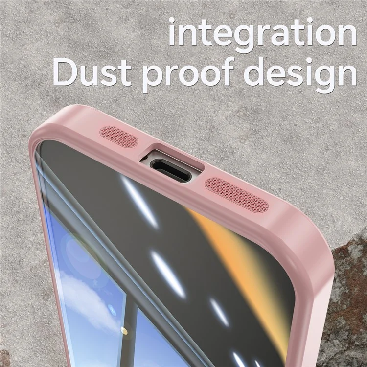 For iPhone 13 Pro Max Case Acrylic+TPU Phone Cover Metal Lens Frame Phone Protective Shell - Pink