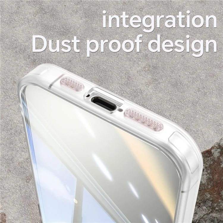 Funda para iPhone 12 Pro de 6.1 pulgadas de grosor resistente a los golpes con carcasa de TPU + acrílico y película de lente - Blanco transparente